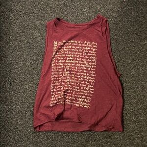 💸Abercrombie & Fitch Burgundy Graphic Muscle Tee💸 5/$25